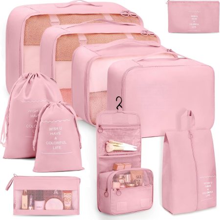 Anjing Packing Cubes 10/11 PCS Travel Luggage Organizers, Travel Essentials, Waterproof Packing Organisers, Luggage Organizer Bags