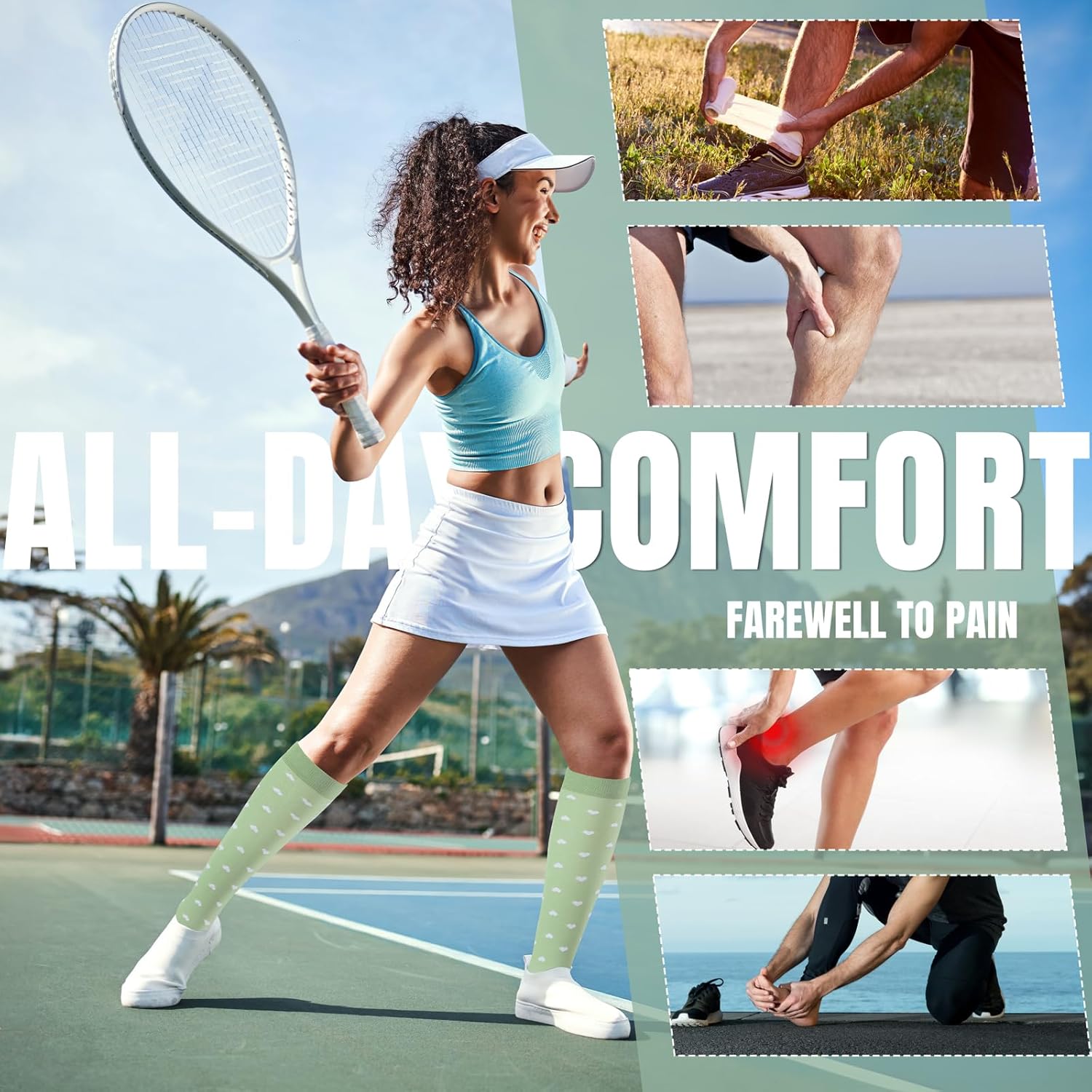 bropite Compression Socks for Women & Men 8 Pairs Circulation-Compression Socks 20-30 mmhg-Best for Running,Nurse,Travel,Yoga - Image 4