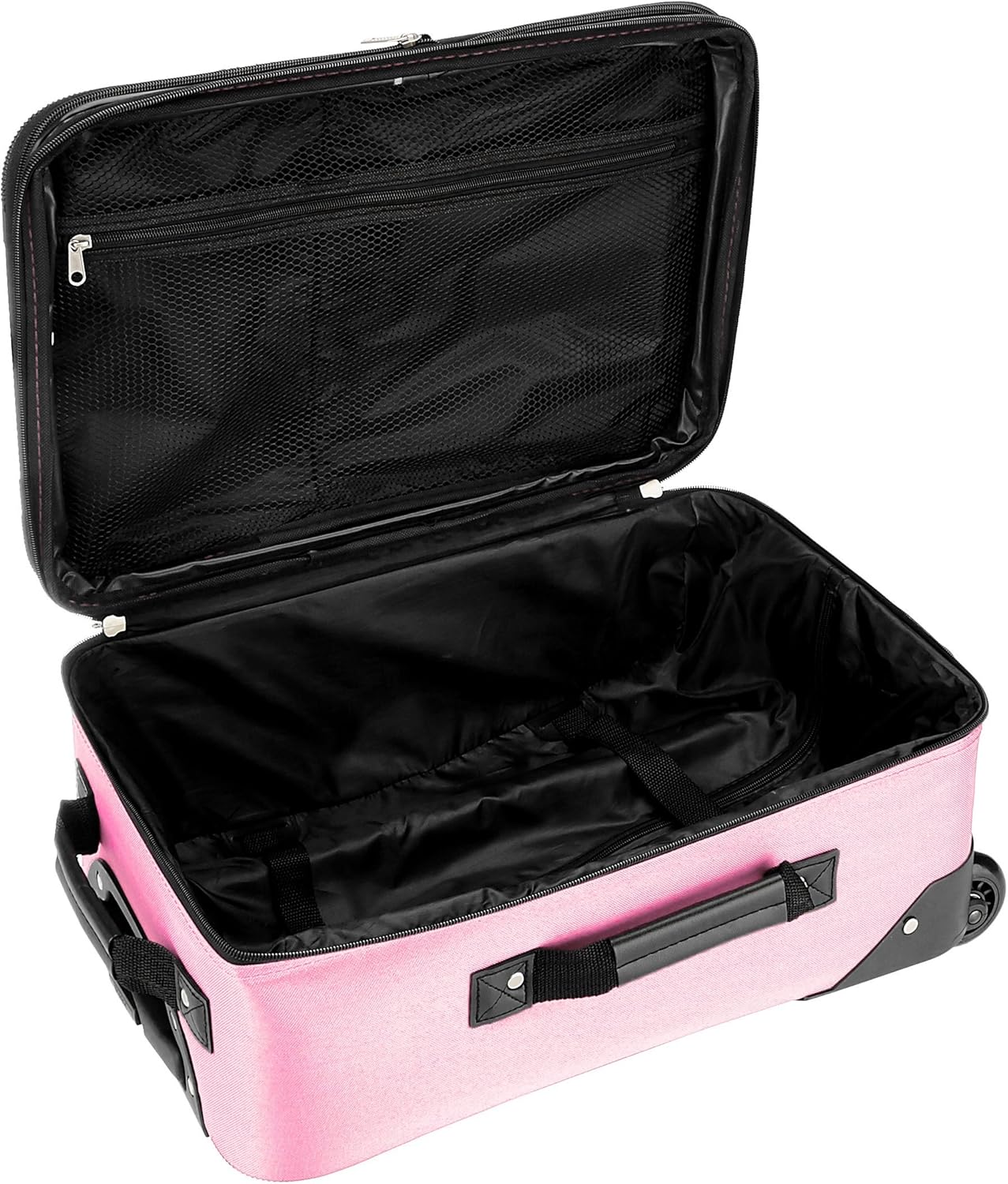 Rockland Fashion Softside Upright Luggage Set, Expandable, Pink, 2-Piece (14/19) - Image 7